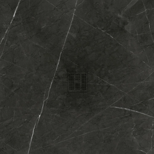 Receveur Marbre carrare noir Ardoise relief antidérapant 