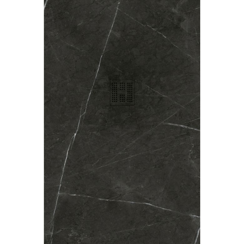 Receveur Marbre carrare noir Ardoise relief antidérapant