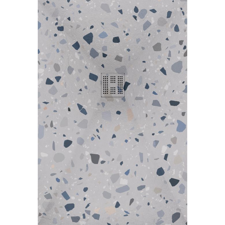 Receveur Terrazzo Perle Ardoise relief antidérapant