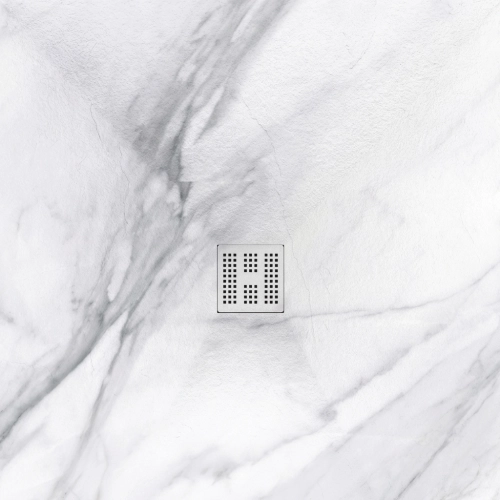 Receveur Marbre carrare gris antidérapant extraplat