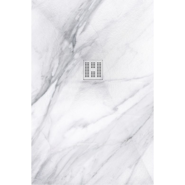 Receveur Marbre carrare gris antidérapant extraplat