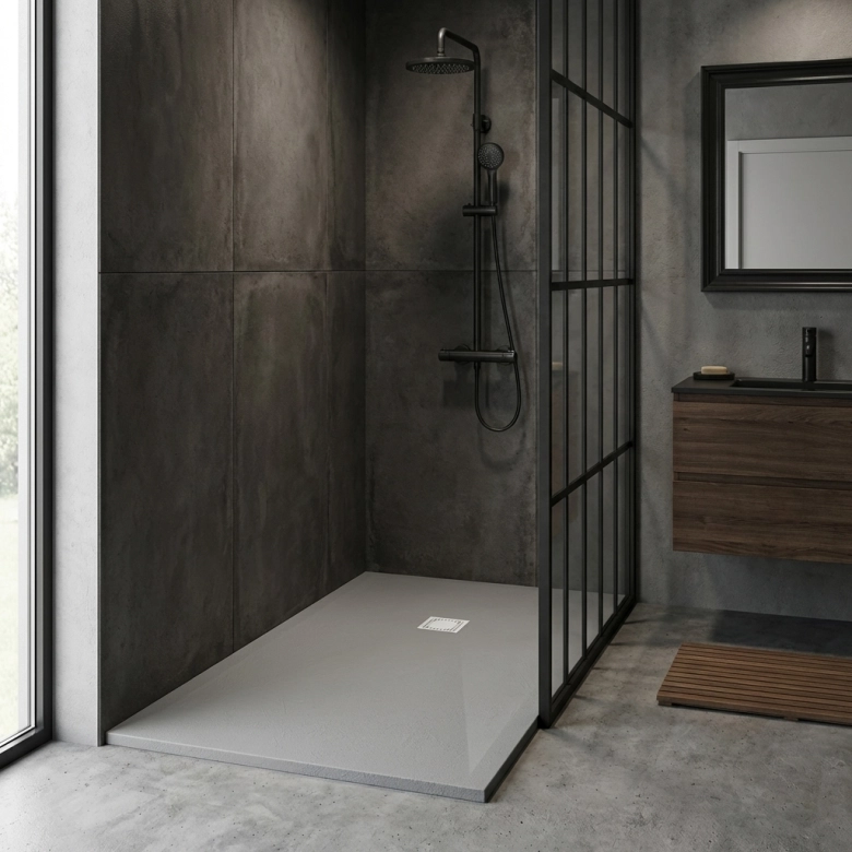 Receveur Costa gris Ardoise relief antidérapant 