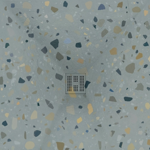 Receveur Terrazzo Gris Ardoise relief antidérapant 