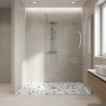 Receveur Terrazzo blanc Ardoise relief antidérapant 