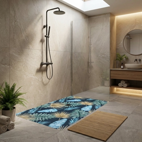 Receveur Feuilles bleues...