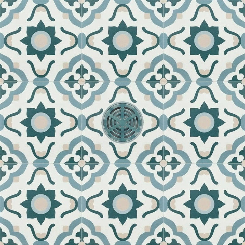 Carrelage sol effet carreaux de ciment Montaigne Nazare 20x20 cm