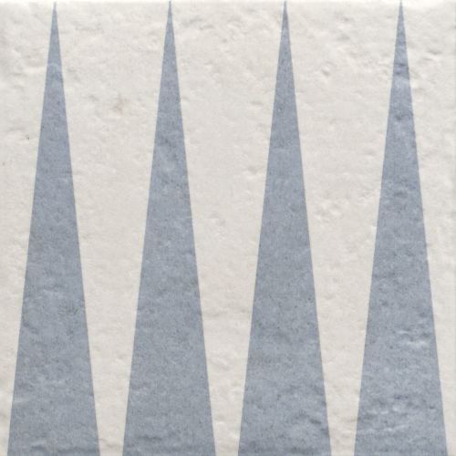 Carrelage sol effet carreaux de ciment Dalí décor bleutriangle 20x20 cm