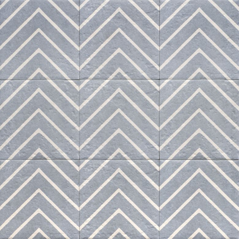 Carrelage sol effet carreaux de ciment Dalí décor bleugéo 20x20 cm