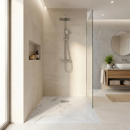 Receveur Marbre blanc lisse...