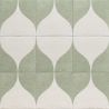 Carrelage sol effet carreaux de ciment Dalí décor vert goutte 20x20 cm
