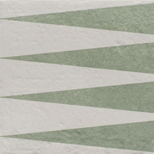 Carrelage sol effet carreaux de ciment Dalí décor verttriangle 20x20 cm