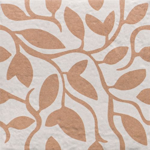 Carrelage sol effet carreaux de ciment Dalí décor terre feuille 20x20 cm