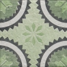  Carrelage sol effet carreaux de ciment Dalí décor vert prairie 20x20 cm