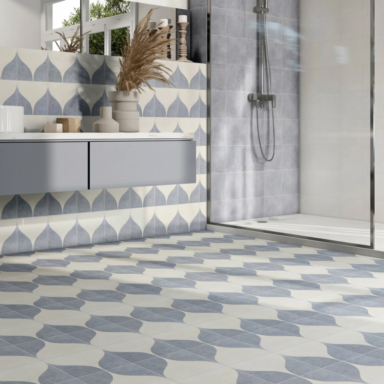 Carrelage sol Dalí bleu 20x20 cm