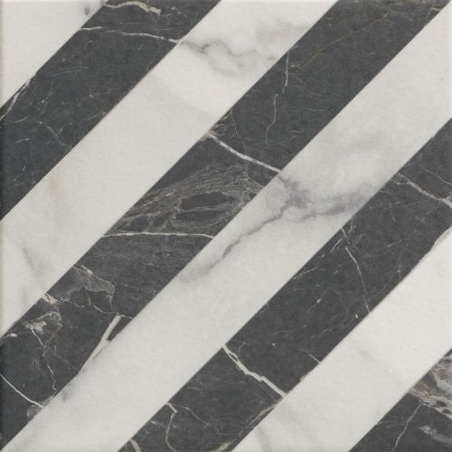 Carrelage sol effet carreaux de ciment Haussman décor dark 20x20 cm