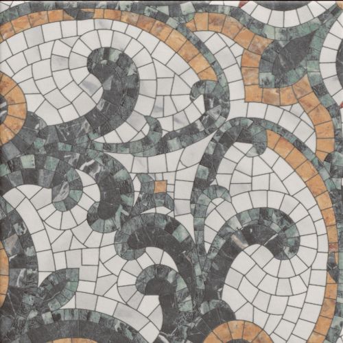Carrelage sol effet carreaux de ciment Haussman décor mosaïque 20x20 cm