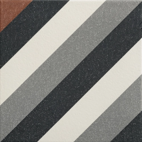 Carrelage sol effet carreaux de ciment Richelieu dublin black 20*20 cm