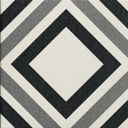 Carrelage sol effet carreaux de ciment Richelieu belfast black 20*20 cm