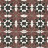 Carrelage sol effet carreaux de ciment Mélancolie Séville bordeaux 20x20 cm