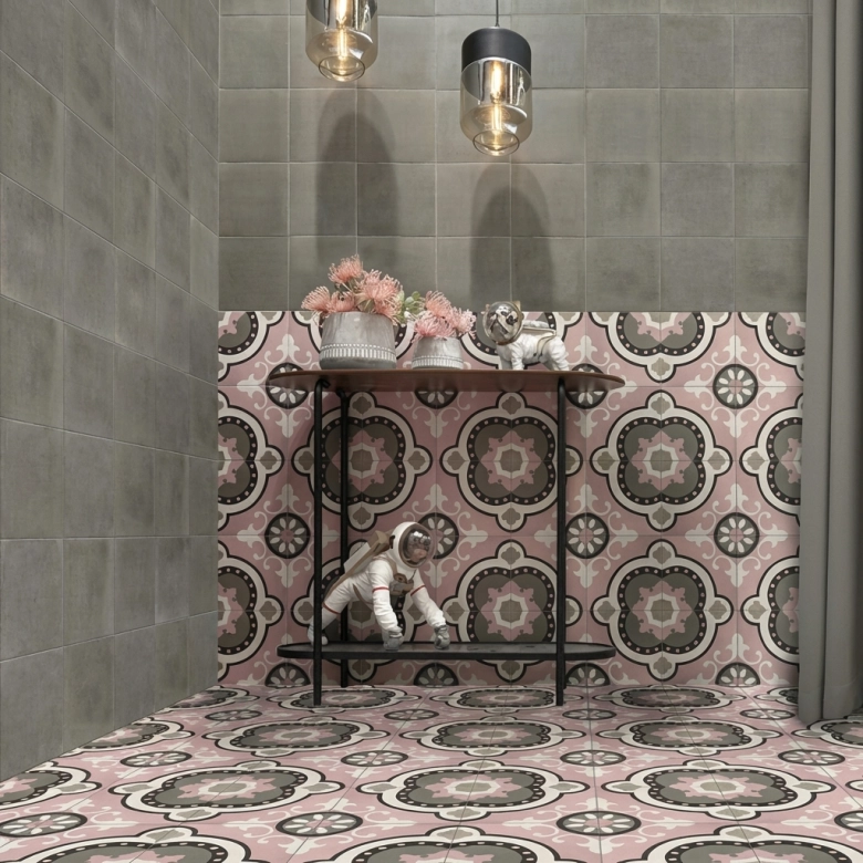 Carrelage sol Mélancolie anthracite 20x20 cm