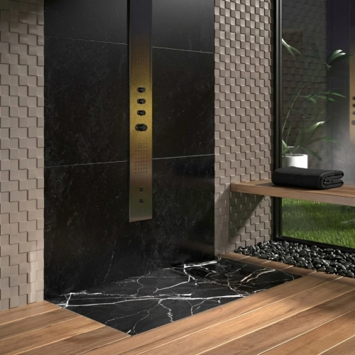 Receveur Marbre noir lisse...