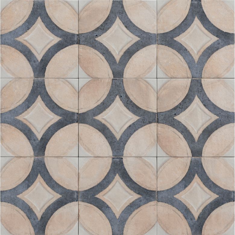Carrelage sol effet carreaux de ciment Talamanca Décor blanc 2020 cm