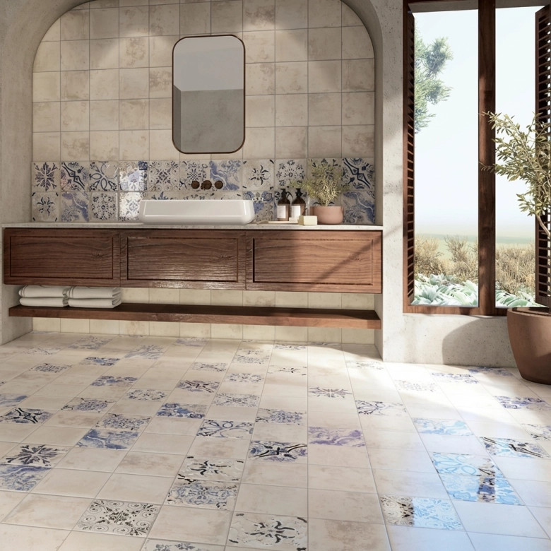 Carrelage sol Verone blanc 20x20 cm