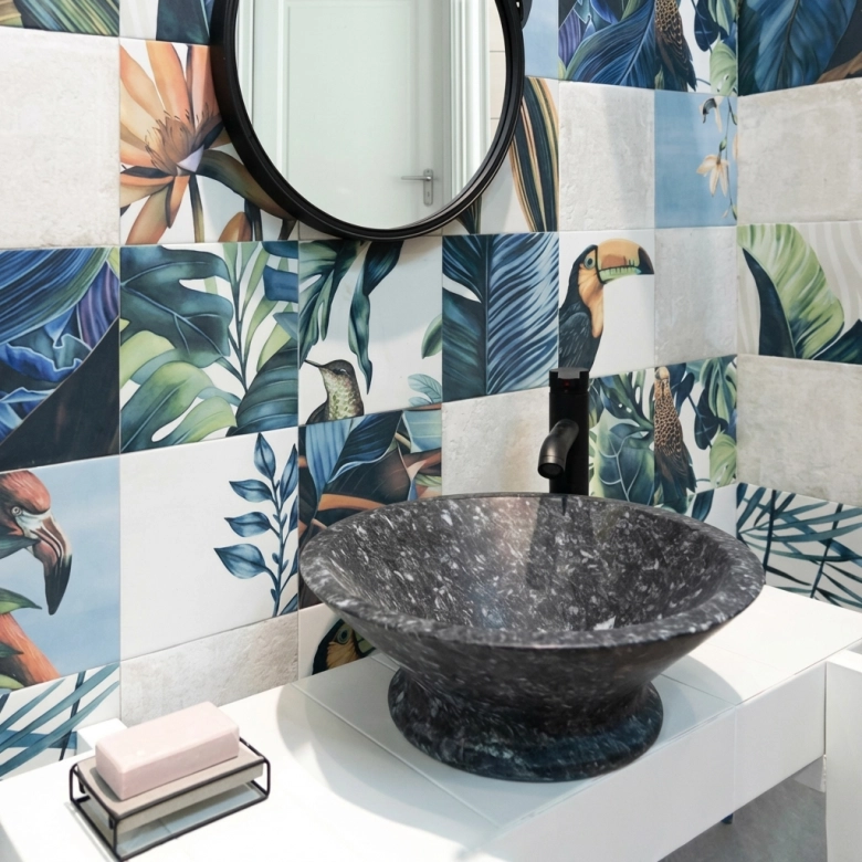 Carrelage sol effet carreaux de ciment Orsay décors hawaï 20*20 cm