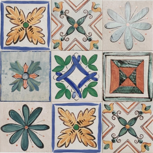 Carrelage sol effet carreaux de ciment Verone décor porto 20x20 cm