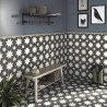 Carrelage sol effet carreaux de ciment Hercule Star black 20x20 cm