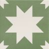 Carrelage sol effet carreaux de ciment Hercule Star green 20x20 cm