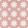 Carrelage sol effet carreaux de ciment Hercule Star pink 20x20 cm