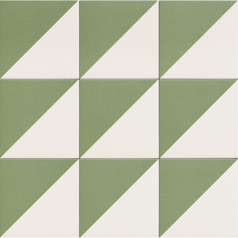 Carrelage sol effet carreaux de ciment Hercule Middle green 20x20 cm