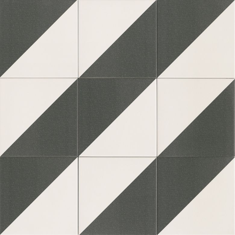 Carrelage sol effet carreaux de ciment Hercule Middle Black 20x20 cm