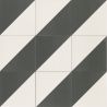 Carrelage sol effet carreaux de ciment Hercule Middle Black 20x20 cm