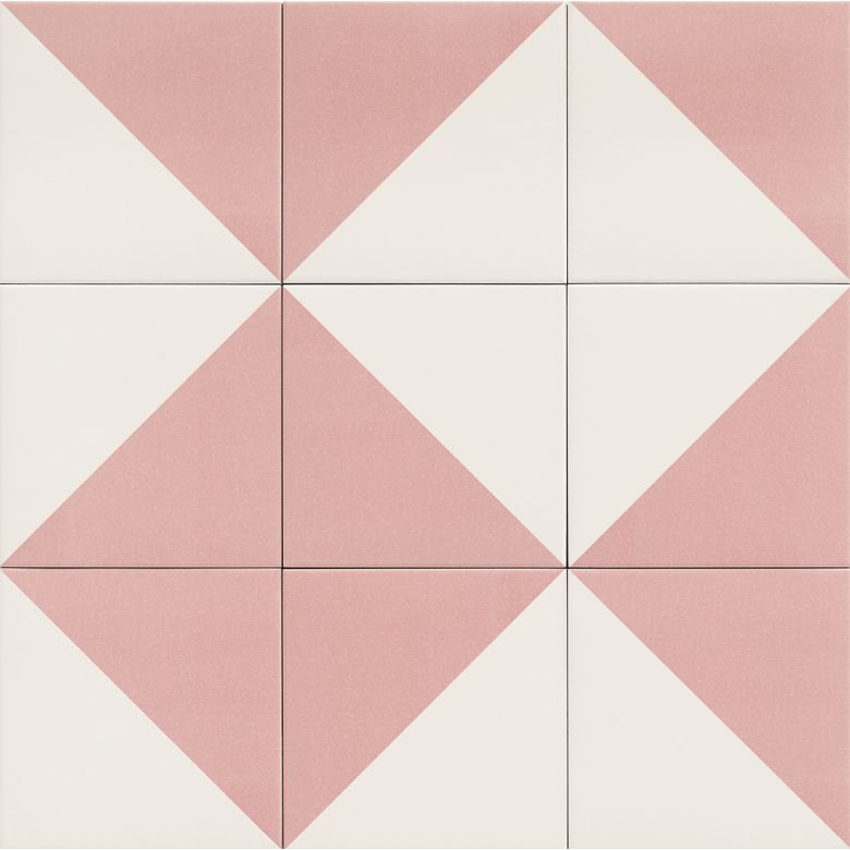 Carrelage sol effet carreaux de ciment Hercule Middle pink 20x20 cm