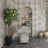 Carrelage sol effet carreaux de ciment Casablanca dark 20x20 cm