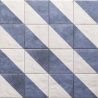 Carrelage sol effet carreaux de ciment Mura Tetuan bleu azur 15x15 cm