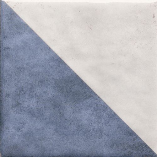 Carrelage sol effet carreaux de ciment Mura Tetuan bleu azur 15x15 cm