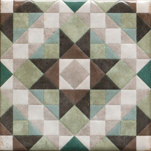 Carrelage sol effet carreaux de ciment Mura Agadir jade 15x15 cm