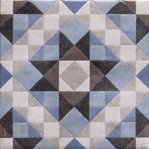  Carrelage sol effet carreaux de ciment Mura Agadir bleu azur 15x15 cm