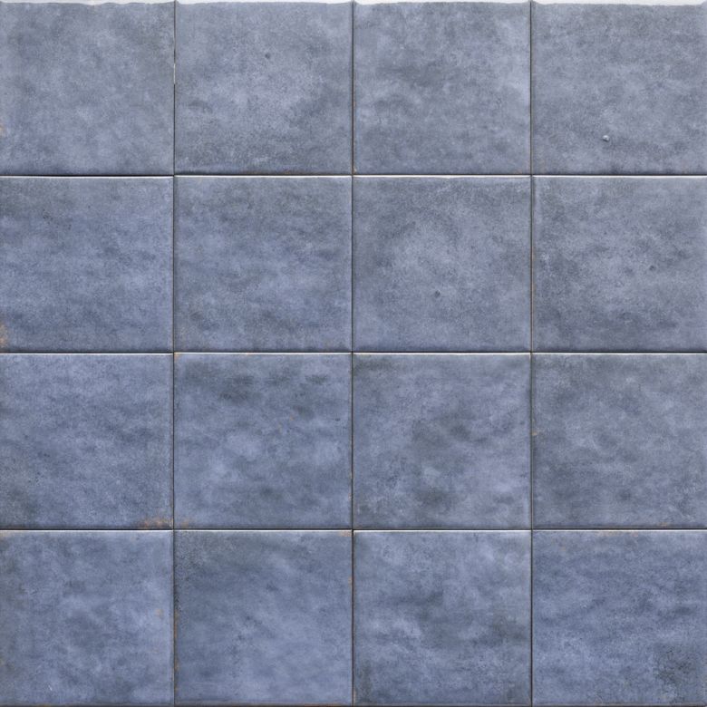 Carrelage sol effet carreaux de ciment Mura bleu Azur 15x15 cm