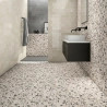 Carrelage sol effet terrazzo Rocca décor blanc 20*20 cm