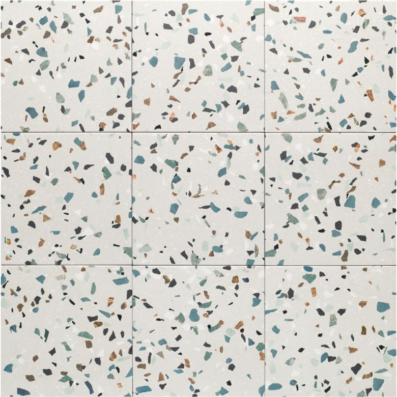 Carrelage sol effet terrazzo Ivrea blanc 2020 cm