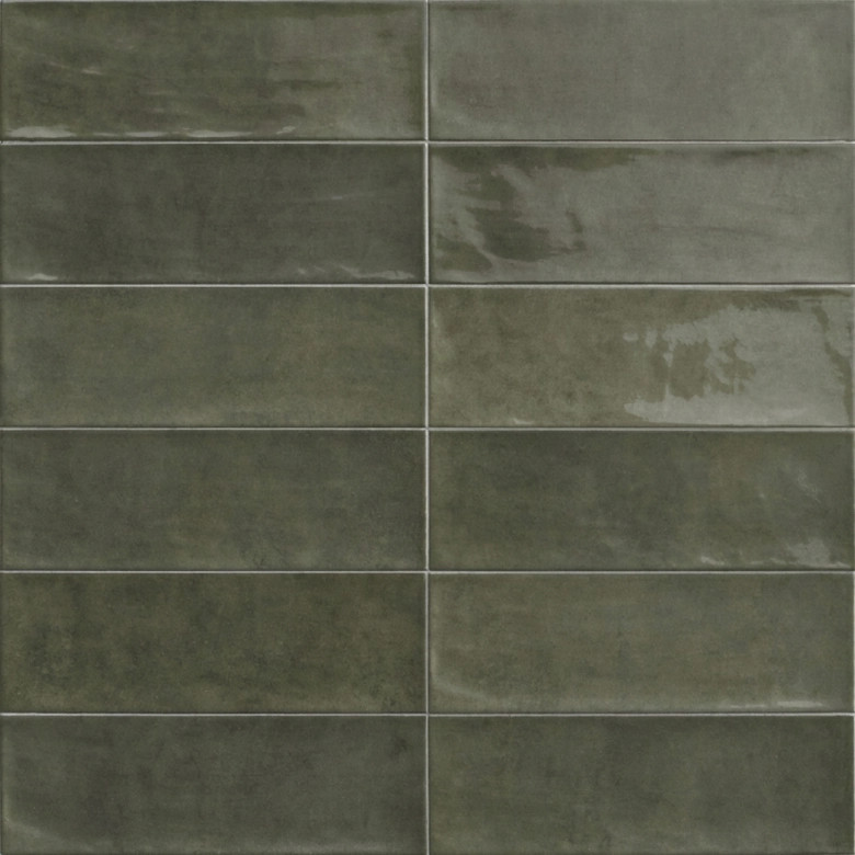 Carrelage mur Antica vert 10x30 cm
