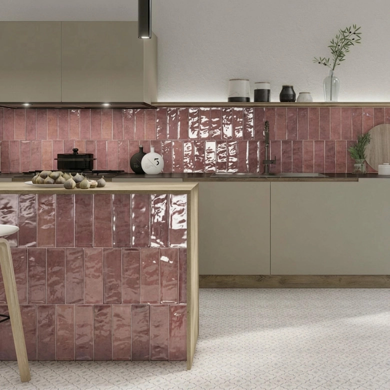 Carrelage mur Antica Rouge 10x30 cm