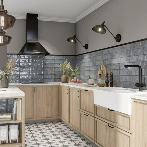 Carrelage mur Antica bleu...