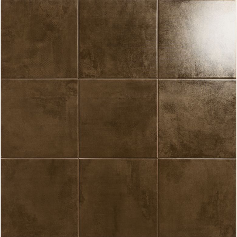 Carrelage sol et mur Shield bronze 20x20 cm