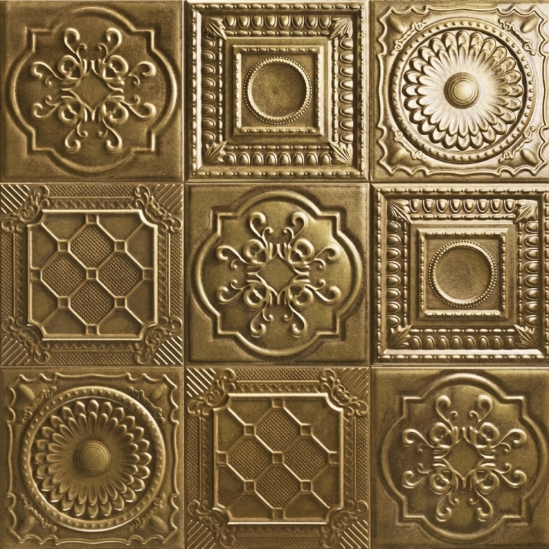 Carrelage sol et mur Shield or relief 20x20 cm