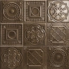 Carrelage sol et mur Shield bronze relief 20x20 cm